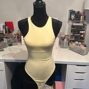 Xtra Small Yellow Sleeveless Bodysuit
